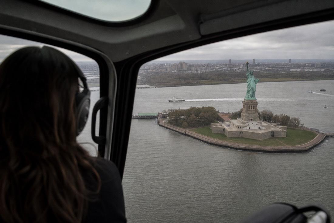 Statue of Liberty from a New York helicopter tour for two