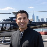 Michael Torres, New York helicopter tour specialist, at a Manhattan heliport